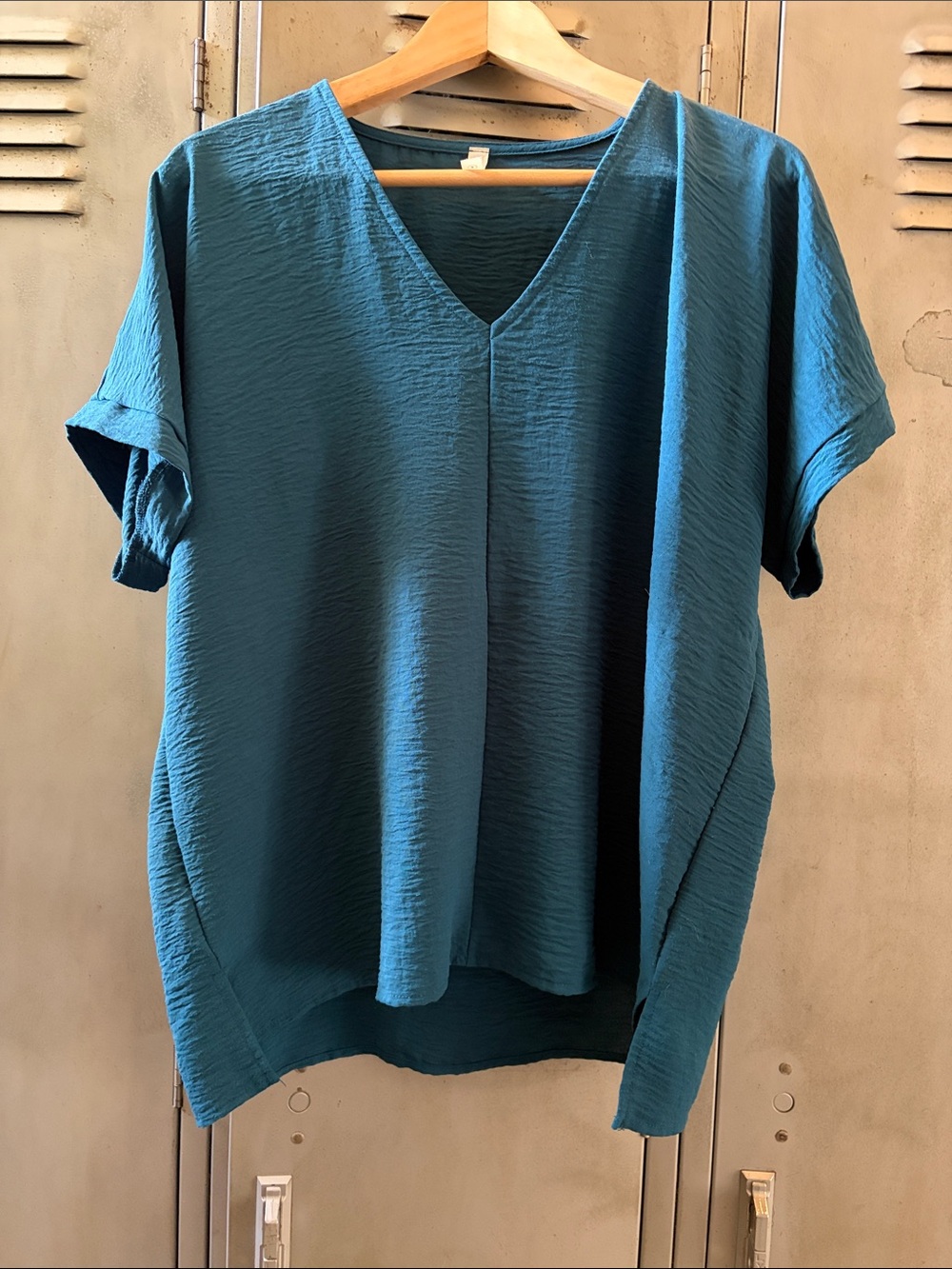 mts Teal V-Neck Short Sleeve Tunic